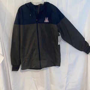 Arizona Wildcats Full Zip Windbreaker Jacket men's size L New